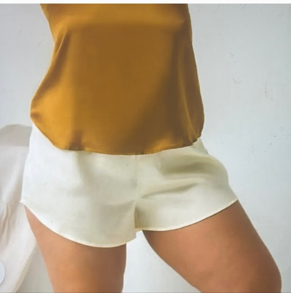 Ettitude Sateen Shortie Sleep Short Color Vanilla NIB